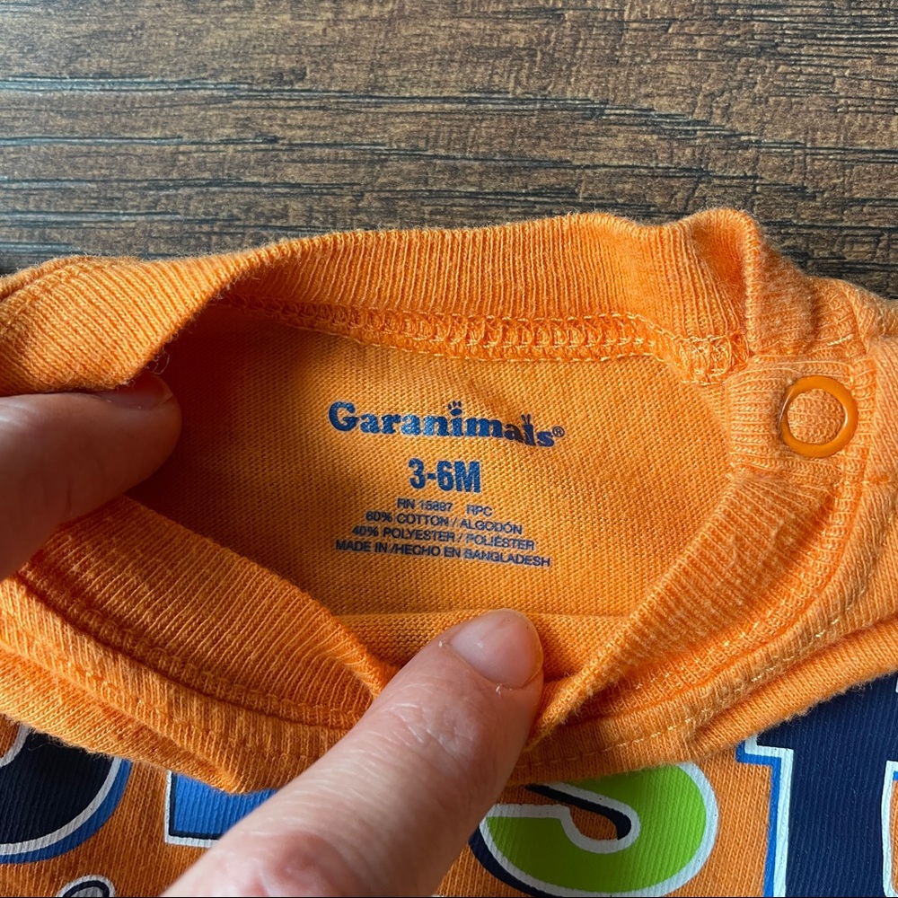 Garanimals 3-6 Month Just Like Dad Tool Graphic Tee T-shirt Orange - Picture 3 of 4